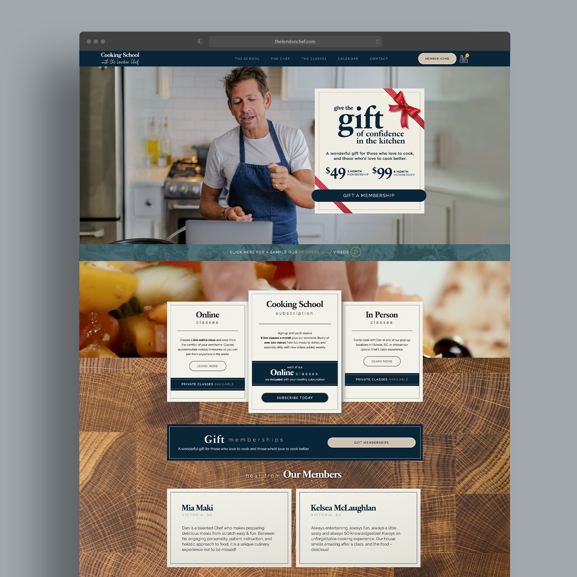 CaseStudy CookingSchool WebMockup 01 - About Us