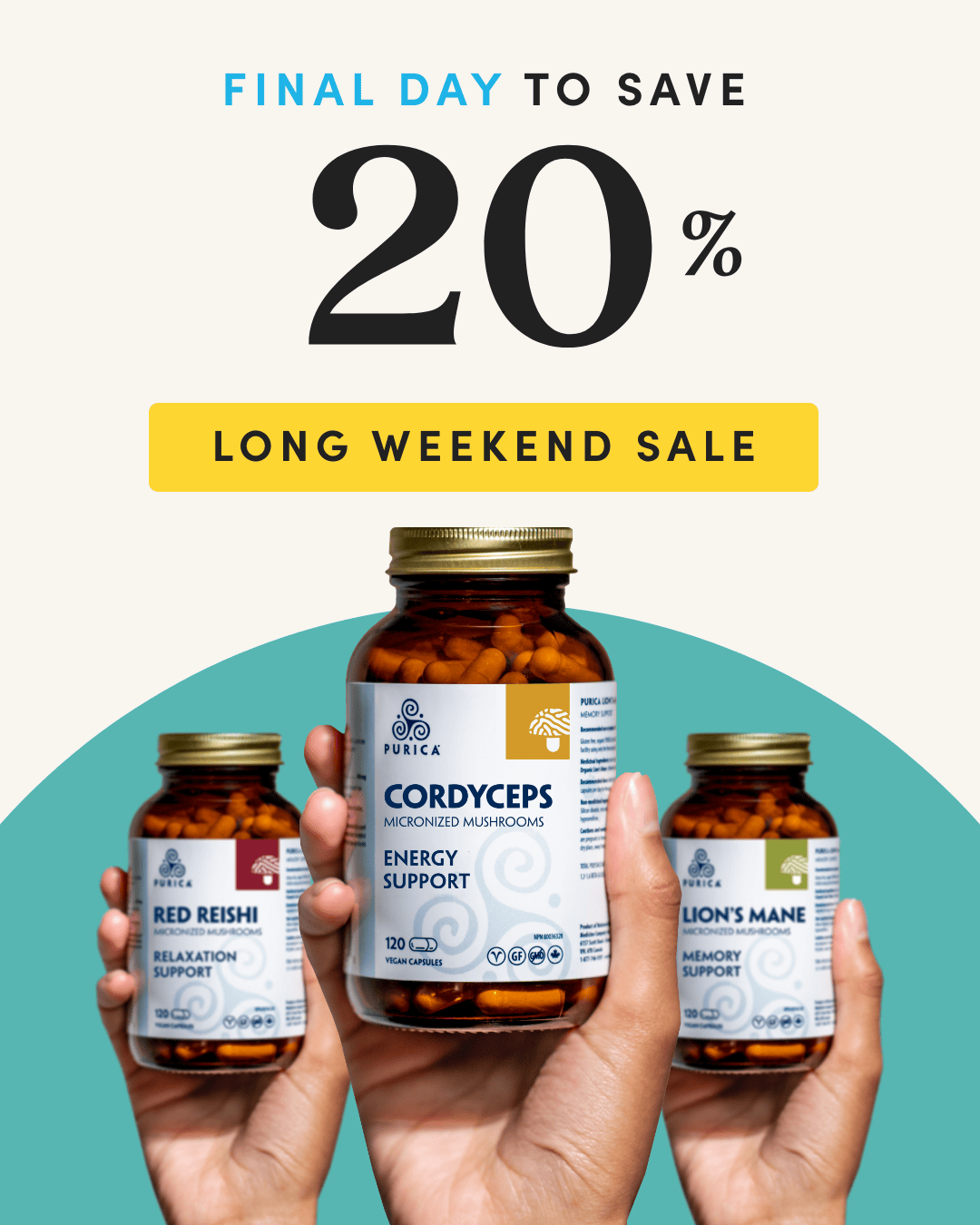 Purica Partnership 4x5 final day family day weekend sale - Purica Partnership